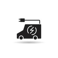 elektrische auto pictogram vectorillustratie op witte achtergrond vector