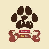 gelukkige nationale hondendag 26 augustus. nationale hond dag vectorillustratie. geweldig voor kaart, banner en embleem. vector