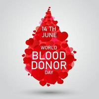 wereld bloeddonor dag poster. donorbloed concept afbeelding achtergrond voor wereld bloeddonor dag vector