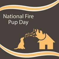 National Fire Pups Day op 1 oktober eert hondenleden van de Amerikaanse brandweer. vector