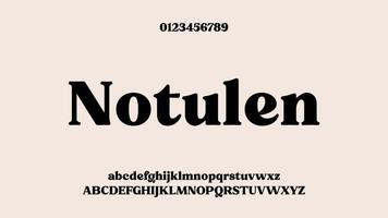 notulen lettertypen vector
