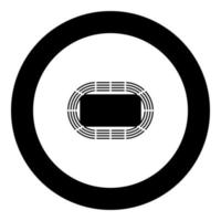 stadionpictogram zwarte kleur in cirkel vector