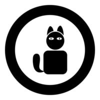 kat pictogram zwarte kleur vector illustratie eenvoudige afbeelding