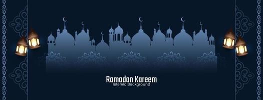 religieus ramadan kareem islamitisch festival bannerontwerp vector