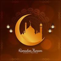 ramadan kareem islamitisch cultureel festival elegante achtergrond vector