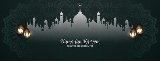 religieus ramadan kareem islamitisch festival bannerontwerp vector