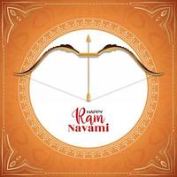 happy ram navami culturele hindoe festival achtergrond vector