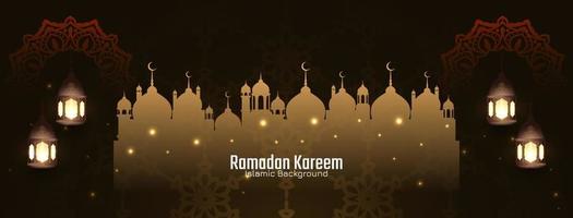 ramadan kareem islamitisch festival elegant decoratief bannerontwerp vector