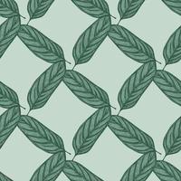 alocasia verlaat naadloze patroon. vintage tropische tak in gravure stijl. vector