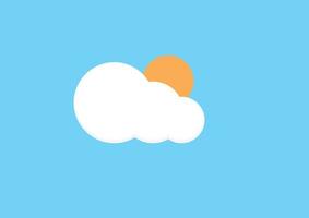 vormen van wolken en zon op een heldere dag vector