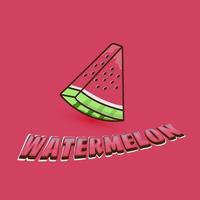 vectorillustratie van watermeloen fruit vector