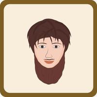 avatar man gezicht karakter cartoon abstracte achtergrond vectorillustratie vector