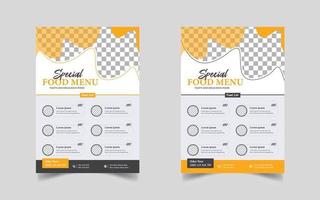 restaurant eten menu folder sjabloon vector