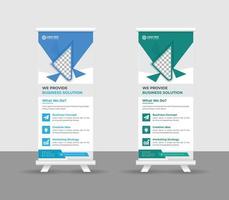 zakelijke roll-up banner staan sjabloonontwerp, moderne draagbare stands corporate roll-up banner lay-out, optrekken, vectorillustratie, zakelijke flyer, brochure, zakelijke banner vector