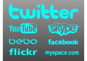 Sociale Site Logos vector