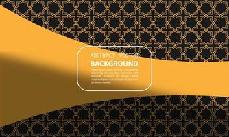 abstracte achtergrond geometrische kleurovergang schaduw overlay oranje met islamitische patroon vermenigvuldigd voor posters, banners en anderen, vector design eps 10