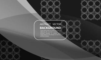 abstracte achtergrond geometrische gradiënt schaduw overlay grijs met islamitische patronen vermenigvuldigd voor posters, banners en anderen, vector design eps 10