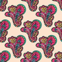 doodle abstracte kleurrijke naadloze patroon. hand getekende paisley achtergrond. vector