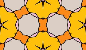 abstracte kleurrijke doodle geometrische naadloze bloemenpatroon. bloemen achtergrond. caleidoscoopmozaïek, geotegel van dunne lijnornament. vector