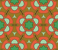 abstracte kleurrijke doodle geometrische naadloze bloemenpatroon. bloemen achtergrond. caleidoscoopmozaïek, geotegel van dunne lijnornament. vector