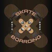 logo afbeelding van een skateboard vector