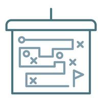 planning lijn twee kleuren icoon vector