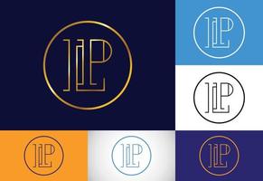 eerste monogram letter lp logo ontwerp vector. grafisch alfabetsymbool voor bedrijfszaken vector