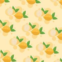 schattige citroenen oranje patroon achtergrond. vector illustratie
