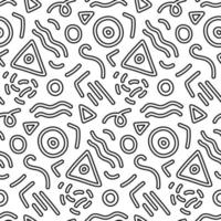 zwart-wit memphis vector naadloos patroon