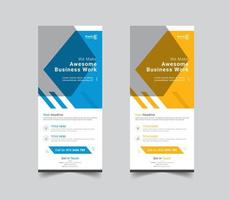 zakelijke roll-up banner ontwerpsjabloon, stand banner, x-stand, x-banner. vector illustratie