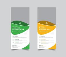 zakelijke roll-up banner ontwerpsjabloon, stand banner, x-stand, x-banner. vector illustratie