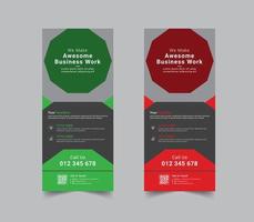 zakelijke roll-up banner ontwerpsjabloon, stand banner, x-stand, x-banner. vector illustratie