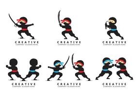 ninja pictogram vectorillustratie vector