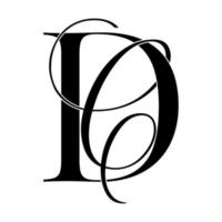 dc, cd, monogram-logo. kalligrafisch handtekeningpictogram. bruiloft logo monogram. moderne monogram symbool. koppels logo voor bruiloft vector