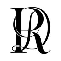 rd, dr, monogram-logo. kalligrafisch handtekeningpictogram. bruiloft logo monogram. moderne monogram symbool. koppels logo voor bruiloft vector