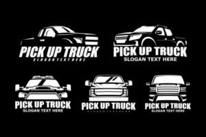 pick-up truck logo ontwerp vector