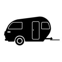 vrachtwagen en aanhangwagen caravan pictogram logo ontwerp vector
