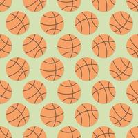 naadloze basketbal bal cartoon patroon vector