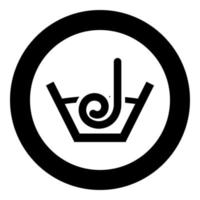 zelfklevend nat voor sticker aanduiding op het behang symboolpictogram in cirkel ronde zwarte kleur vector illustratie vlakke stijl afbeelding