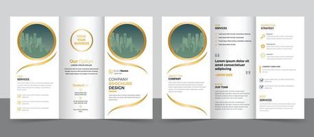 driebladige brochureontwerpsjabloon voor uw bedrijf, bedrijf, bedrijf, reclame, marketing, bureau en internetbedrijf. vector