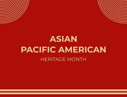 Aziatische Amerikaanse en Pacific Islander Heritage Month. vectorbanner voor sociale media, kaart, poster. illustratie met tekst, chinese lantaarn. aziatische pacific amerikaanse erfgoed maand achtergrond. vector