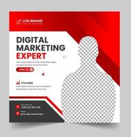 digitale marketing postbanner, digitale marketing sociale media postbanner. zakelijke marketing postbanner. digitale marketingbanner. vector