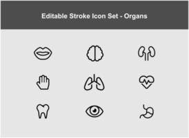 set van dunne orgelpictogrammen vector