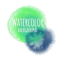 abstracte aquarel vlek achtergrond groen blauwe kleur vector