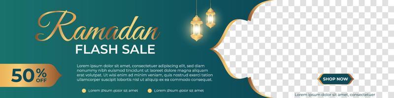 ramadan verkoop sjabloon voor spandoek. moderne reclamebanner voor sociale media. geschikt voor social media post en web internet advertenties. vector illustratie