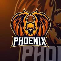 phoenix masscot logo esport premium vector
