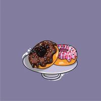 illustratie van donut vector
