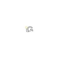 letter g en lamp, bollogo vector