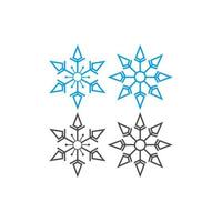 kerst ornamenten in de vorm van sneeuwvlokken icoon vector