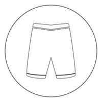 korte broek pictogram zwarte kleur in cirkel vector